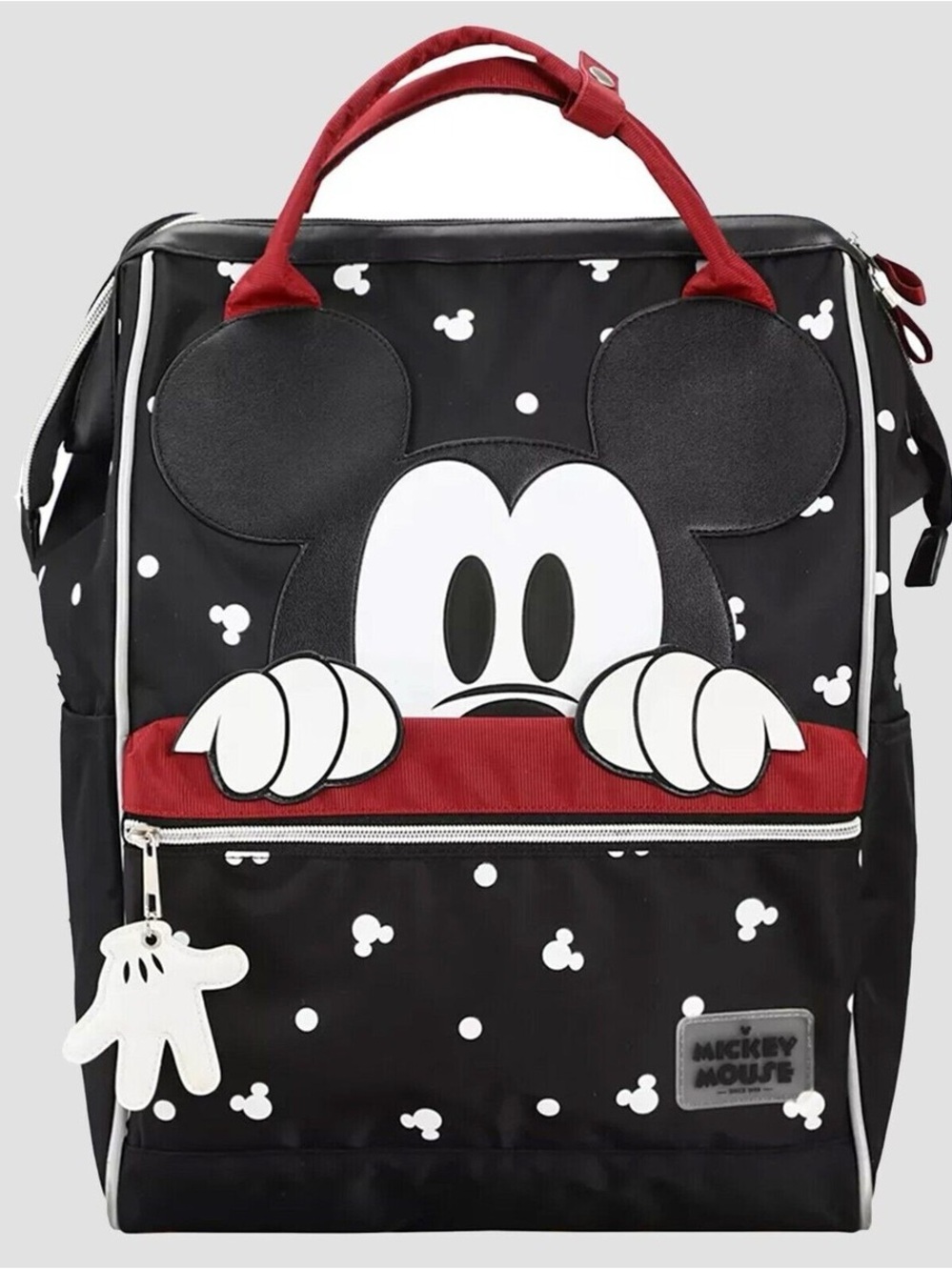 Disney Black & Red Mickey Peeking Backpack